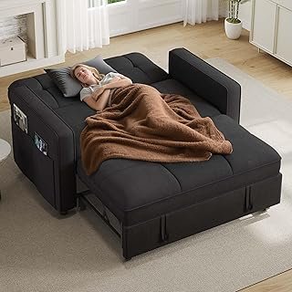 YITAHOME 3-in-1 Convertible Sofa Bed, Modern Loveseat Sleeper with Pull-...