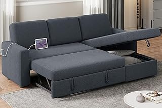 Yaheetech Sectional Sofa L-Shaped Sofa Couch Bed w/Chaise & USB, Reversi...