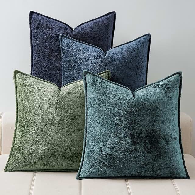 a moment Throw Pillow Covers 18X18 Inch 4 Packs,Soft Velvet Decorative P...
