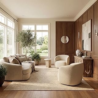 nuLOOM 4x6 Elfriede Jute & Cotton Hand Woven Area Rug, Natural, Solid Ru...